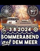 Sommerabend auf dem Meer - Wappen von Borkum - Schiff in Cuxhaven